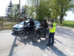 Policyjny motocykl.