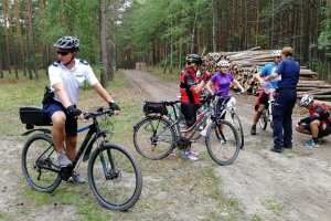 Rowerowy patrol kontroluje trasę przejazdu