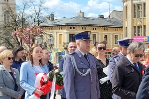 Komendant mł. insp. Marek Mitura podczas uroczystości