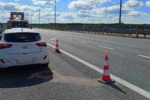 Uszkodzony podczas zdarzenia drogowego hyundai