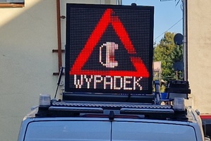 na zdjęciu widoczny napis Wypadek