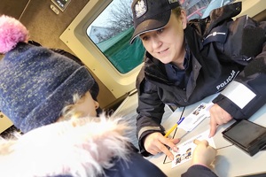 Policjanci z komendy w Świeciu i podległych jednostek, podczas 33. Finału Wielkiej Orkiestry Świątecznej Pomocy w Nowem