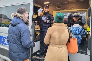 Policjanci z komendy w Świeciu i podległych jednostek, podczas 33. Finału Wielkiej Orkiestry Świątecznej Pomocy w Nowem