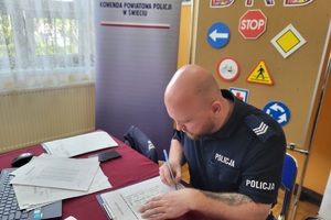 Policjanci ruchu drogowego prowadzą Ogólnopolski Turniej Bezpieczeństwa Ruchu Drogowego