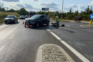 Zdjęcie z miejsca wypadku drogowego