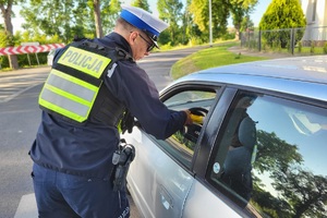 Policjanci podczas działań Trzeźwy Poranek