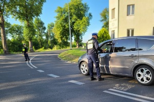 Policjanci podczas działań Trzeźwy Poranek