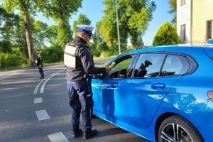 Policjanci podczas działań Trzeźwy Poranek