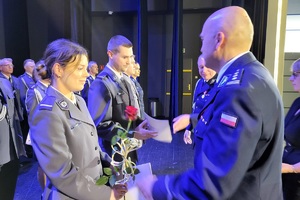 Uroczysta zbiórka z okazji Święta Policji w powiecie świeckim