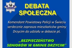 Plakaty informacyjne dotyczące debaty społecznej