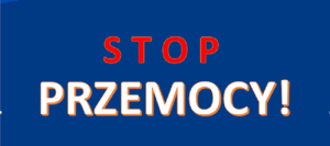 Napis " Stop  przemocy"