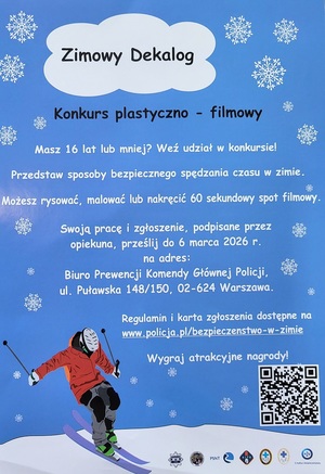 Plakat dotyczący ,,Zimowego Dekalog"