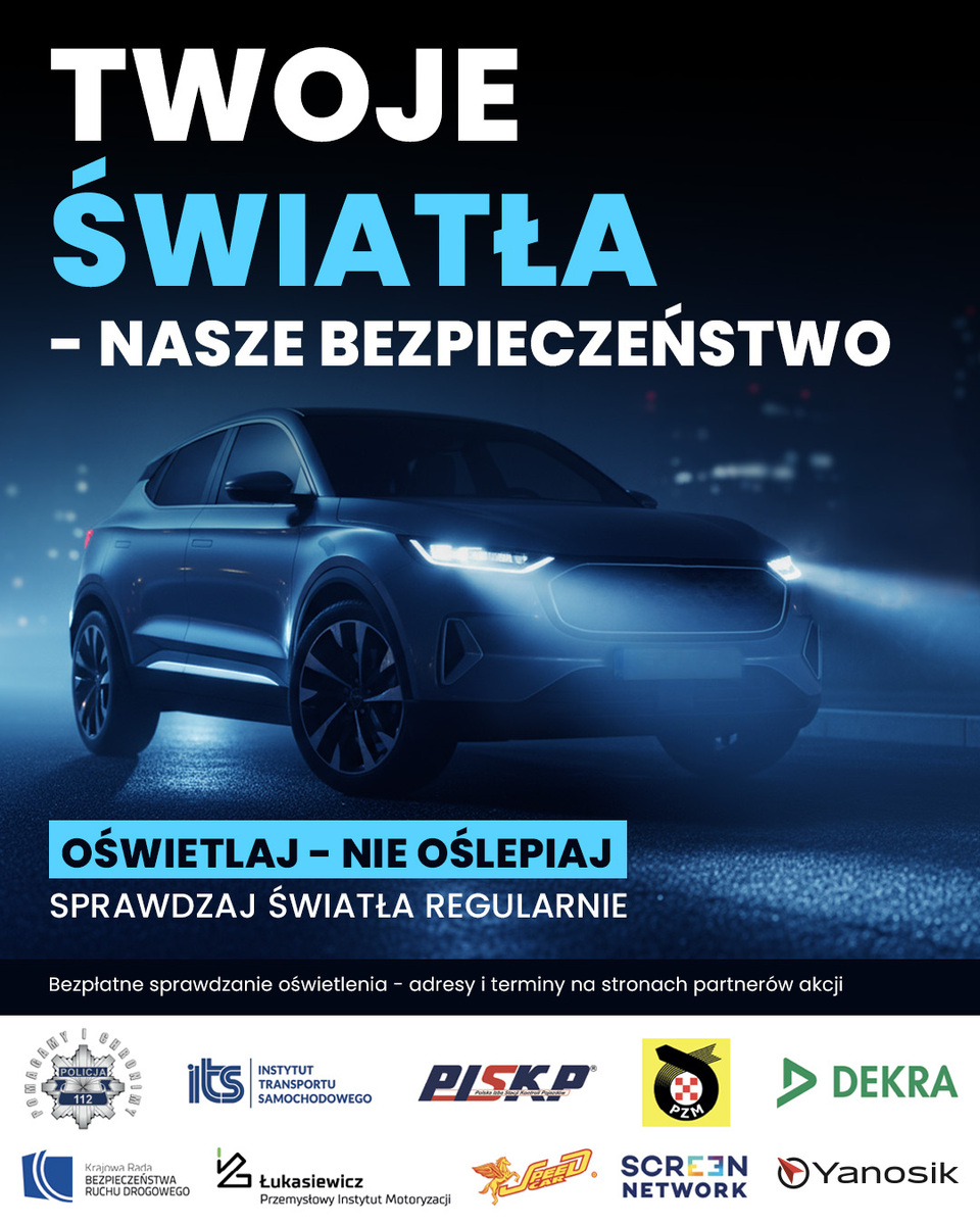 Bezpłatne sprawdzanie świateł w ramach akcji „Twoje światła – Nasze